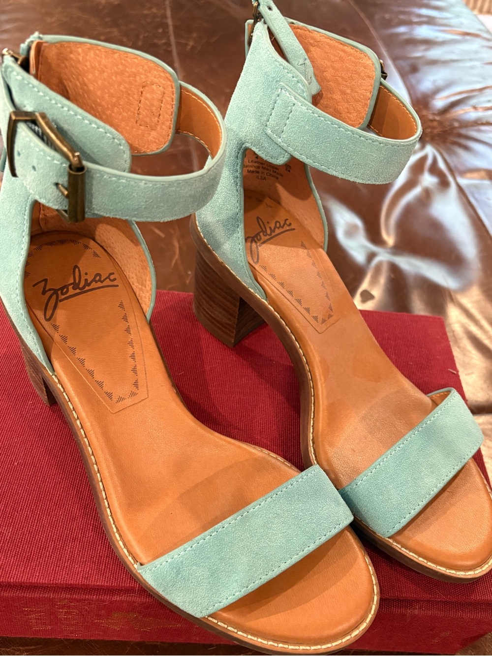 Teal Zodiac sandals
